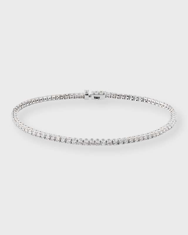 18K White Gold Diamond Tennis Bracelet, 1.96tcw